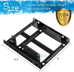 Dual SSD/HDD Metal Mounting Bracket Kit 2.5 to 3.5, Convert Any 2.5 Inch Solid State Drive/Hdd into One 3.5 Inch Drive Bay - Image 6
