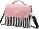Computer Bags for Women, Laptop Bag 14 Inch, Laptop Case with Trolley Sleeve, Pink Messenger Bag, Super Cute Laptop Sleeve