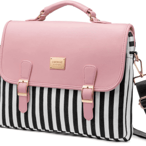 Computer Bags for Women, Laptop Bag 14 Inch, Laptop Case with Trolley Sleeve, Pink Messenger Bag, Super Cute Laptop Sleeve
