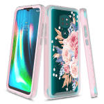 Moto G Play 2021 Case,  Graphic Design Shockproof Impact Resistant Protective Full-Body Rugged Clear Hybrid Bumper Case for Moto G Play 2021 (Pink Shell) - Image 5