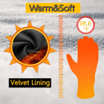 Winter Gloves Waterproof Gloves Cycling Gloves Bike Gloves Biking Gloves Driving Gloves Riding Gloves Touchscreen Gloves Snow Gloves Ski Gloves Bicycle Gloves for Men Women (Black, XXL) - Image 5