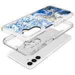 Samsung Galaxy A13 5G Case,  Hybrid Bling Glitter Sparkle Epoxy Graphic Marble Colorful Silicone Skin Cover Armor Case for Samsung Galaxy A13 5G (Blue) - Image 3