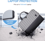 Laptop Bag for Women, Laptop Sleeve, 15.6 Inch Laptop Case, Computer Bag, Laptop Briefcase Office Work Travel, Zebra Stripes - Image 3