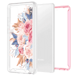 Samsung Galaxy S21 plus 5G Case,  Graphic Design Shockproof Impact Resistant Protective Full-Body Rugged Clear Hybrid Bumper Case for Samsung Galaxy S21 plus 5G (Pink Flower) - Image 4