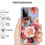 Phone Design for Samsung Galaxy A72 Case, Clear Flexible Soft Rubber Slim TPU Cover, Purple Flower - Image 2