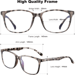 Stylish Blue Light Blocking Glasses - Lightweight Eyeglasses Filter Blue Ray Computer Game Glasses W/Case - Image 2