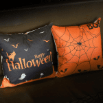 Halloween Decoration, Set of 4 Halloween Pillow Covers 18 X 18 Inch Spirder Web Jack-O-Lantern Cushion Covers for Halloween (Inserts Are Not Include) - Image 6