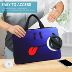 Smile 14 15 15.4 15.6 Inch Laptop Handle Bag Computer Protect Case Pouch Holder Notebook Sleeve Neoprene Cover Soft Carring Travel Case for Dell Lenovo Toshiba HP Chromebook ASUS Acer ICB-05 - Image 4