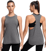 Workout Tank Tops for Women Running Muscle Tanks Sleeveless Loose Fit Gym Yoga Sport Shirts 3-5 Pack - Image 3