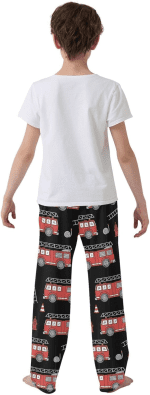 Fire Truck Pattern Pajama Pants for Boys Soft Pajama Pants Kids Long Pj Pants M - Image 3