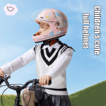 Motorcycle DOT Approved Full Face Helmet for Youth Kids, Cartoon Cute Boys Girls Comfortable Helmet, Motocross Skateboard Jet Children Helmet for Moped Go-Kart Dirt-Bike Scooter - Image 7