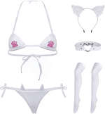 Cute Anime Lingerie Sets Sexy Bra and Panty Set Costume Cosplay Bikinis for Women - Image 8