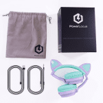 Kids Cat Ear Headphones, Bluetooth 5.3 Wireless, LED Lights, Safe Volume Limit, Micro SD/TF, for Ipad, Tablet, Travel (Purple/Teal) - Image 9