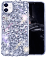 Compatible with Iphone 14 Case for Women Girls 3D Glitter Sparkle Bling Case Luxury Shiny Crystal Rhinestone Diamond Bumper Clear Gems Cute Glitter Case for Iphone 14，Purple - Image 10