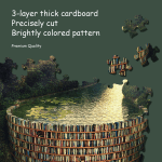 Jigsaw Puzzles for Adults, 1000 Pieces and Up, Bookshelf Canal Puzzle, Books Library Challenging Funny Puzzles for Friends Family Activity Game Nights Gifts - Image 2