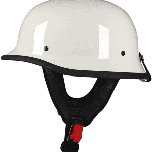 Retro Motorcycle Half Helmet DOT Approved Open-Face Helmet German Style Skull Cap Helmet Motorbike Cruiser Scooter Cool Helmet for Men and Women Baseball Cap Helmet