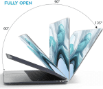 Compatible with Macbook Air 13 Inch Case 2022 2021 2020 2019 2018 Release A2337 M1 A2179 A1932 Touch ID, Glitter Plastic Laptop Hard Shell Case + Keyboard Cover +Screen Protector, Sparkly Black - Image 3