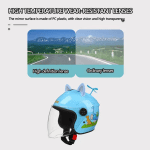 DOT Certified Children Electric Motorcycle Cat Ears Helmet, Kids Retro Scooter Bike ATV Open Face 3/4 Half Helmets with Sun Visor, Boys Girls Street Vespa Cruiser Moped Four Seasons Helmet - Image 5