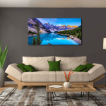 Wall Art Lake Mountain Landscape Picture Print Canvas Wall Art Modern Artwork for Home Decor Stretched and Ready to Hang,2.5Cm Thick,Waterproof Artwork - Image 2