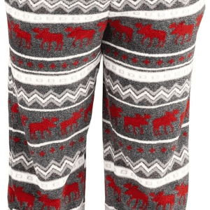Men'S Fleece Pajama Pants, Nordic Fleece Pajama Bottoms for Men, Warm Pajama Pants