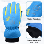 Kids Snow Gloves - Winter Ski & Snowboard Gloves for Boys & Girls - Image 2