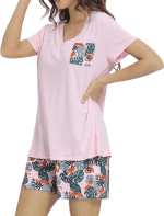 Women'S V-Neck Pajama Sets Funny Red Wine Glass Sleepwear Summer Short Sexy Nighty - Image 3