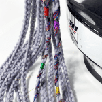 Helmet Pigtails Gradient Ramp Helmet Braids Ponytail Helmet Hair with Suction Cup for Motor Bike 1PCS 24Inch (Helmet Not Included) - Image 3