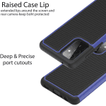 for Samsung Galaxy A72 Phone Case, Slim Rugged Grip Hard Phone Cover, Blue - Image 5
