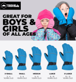 Kids Snow Gloves - Ski & Snowboarding Waterproof Insulated Winter Gloves for Girls, Boys & Toddlers - Image 7